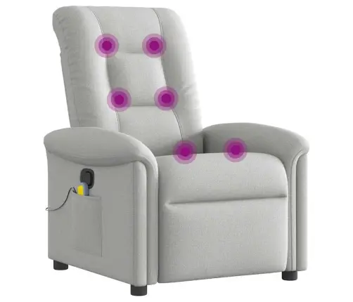 Atlošiamas Masažinis Krėslas, Pilkos Spalvos, Audinys