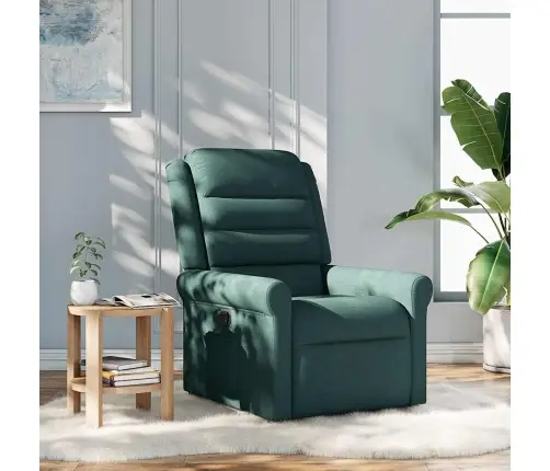 Atpūtas Krēsls, Atgāžams, Tumši Zaļš Audums Vidaxl Atpūtas Krēsls, Atgāžams, Tumši Zaļš Audums Vidaxl