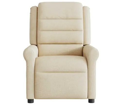 Atpūtas Krēsls, Atgāžams, Krēmkrāsas Audums Vidaxl