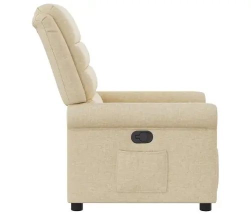 Atpūtas Krēsls, Atgāžams, Krēmkrāsas Audums Vidaxl