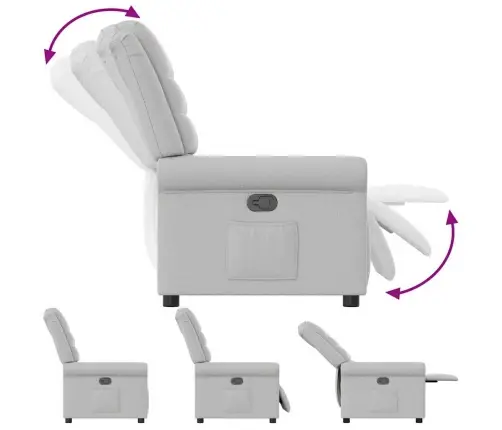 Atlošiamas Krėslas, Pilkos Spalvos, Audinys