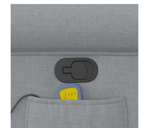 Masāžas Krēsls, Atgāžams, Gaiši Pelēks Audums Vidaxl