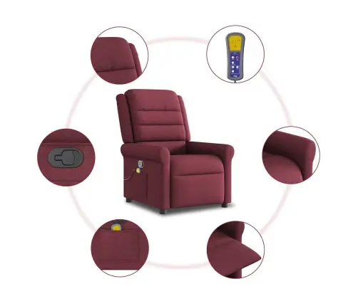 Massaažitool, Veinipunane, Kangas