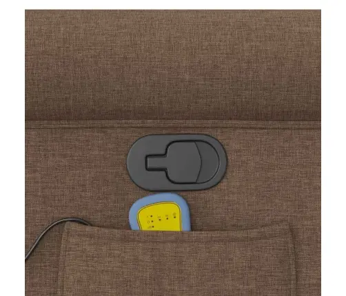 Masāžas Krēsls, Atgāžams, Brūns Audums Vidaxl