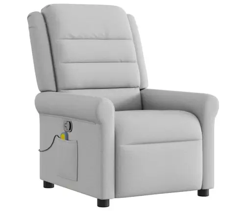 Atlošiamas Masažinis Krėslas, Pilkos Spalvos, Audinys