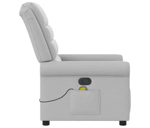 Atlošiamas Masažinis Krėslas, Pilkos Spalvos, Audinys