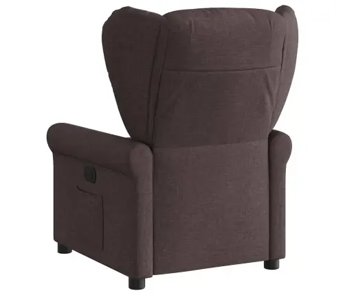 Atpūtas Krēsls, Atgāžams, Tumši Brūns Audums Vidaxl