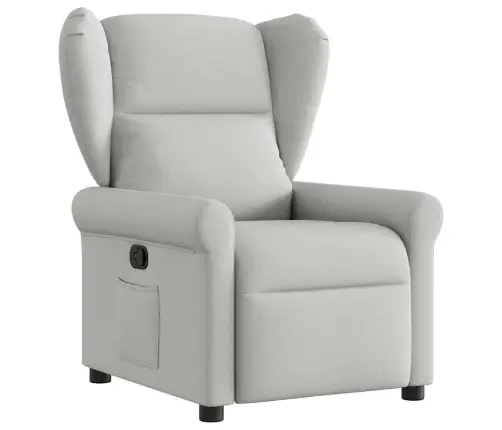 Atlošiamas Krėslas, Pilkos Spalvos, Audinys