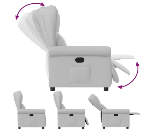 Atlošiamas Krėslas, Pilkos Spalvos, Audinys