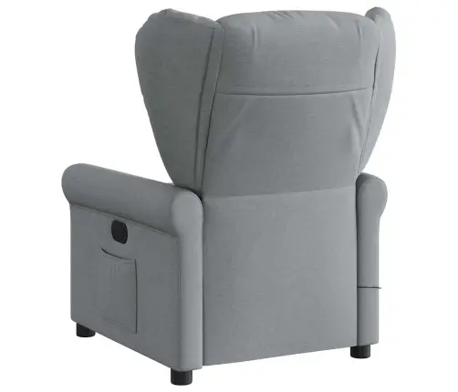 Masāžas Krēsls, Atgāžams, Gaiši Pelēks Audums Vidaxl