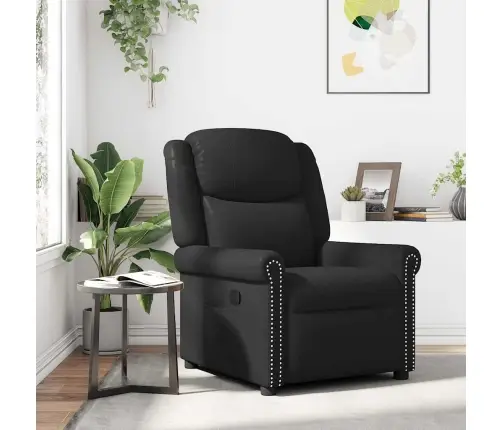 Atpūtas Krēsls, Atgāžams, Spīdīgi Melna Mākslīgā Āda Vidaxl