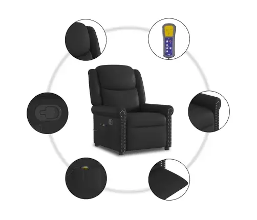 Masāžas Krēsls, Spīdīgi Melna Mākslīgā Āda Vidaxl