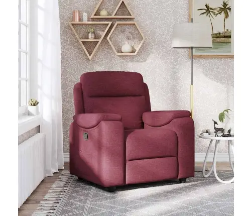 Atpūtas Krēsls, Atgāžams, Vīnsarkans Audums Vidaxl