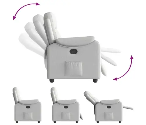 Atzveltnes Krēsls Mākonis Pelēks Audums Vidaxl