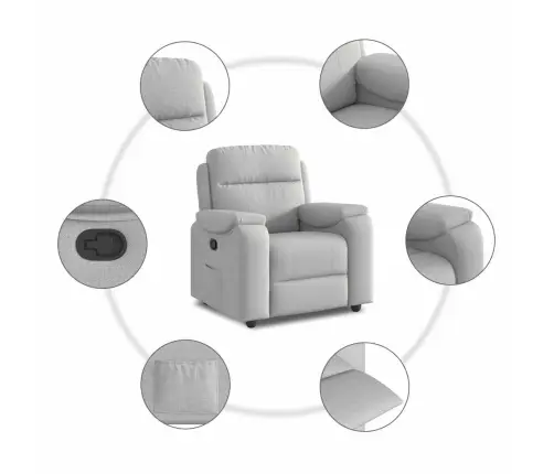 Atzveltnes Krēsls Mākonis Pelēks Audums Vidaxl