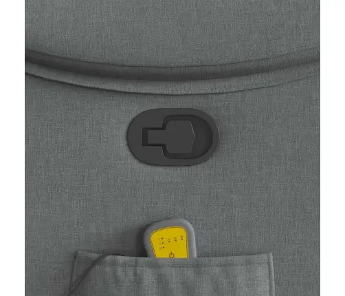 Atlošiamas Masažinis Krėslas, Tamsiai Pilkos Spalvos, Audinys Atlošiamas Masažinis Krėslas, Tamsiai Pilkos Spalvos, Audinys