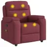 Masāžas Krēsls, Atgāžams, Vīnsarkans Audums Vidaxl