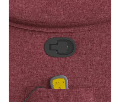 Masāžas Krēsls, Atgāžams, Vīnsarkans Audums Vidaxl