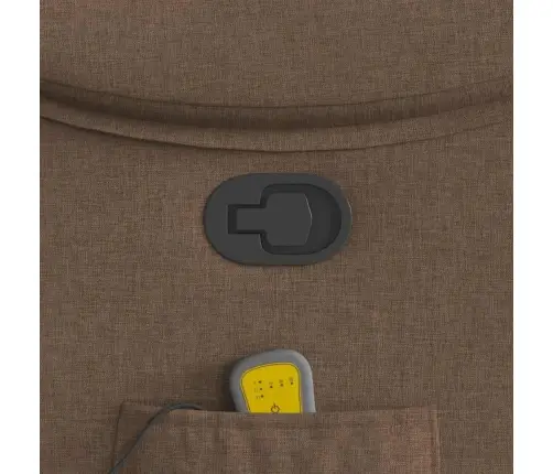 Masāžas Krēsls, Atgāžams, Brūns Audums Vidaxl