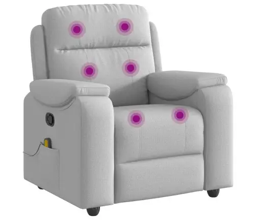 Masāžas Krēsls, Mākonis Pelēks Audums Vidaxl