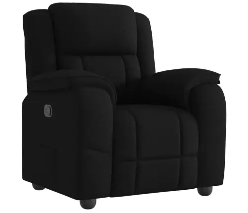 Atpūtas Krēsls, Atgāžams, Melns Audums Vidaxl