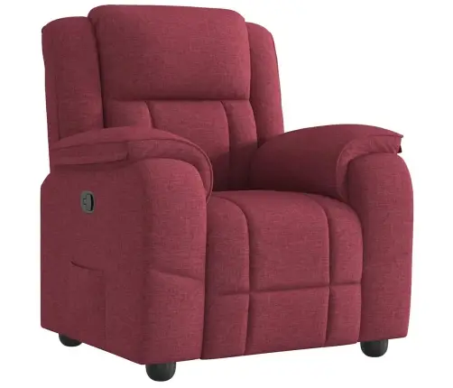 Atpūtas Krēsls, Atgāžams, Vīnsarkans Audums Vidaxl