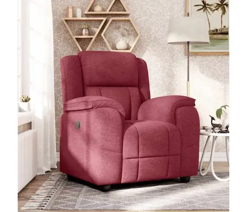 Atpūtas Krēsls, Atgāžams, Vīnsarkans Audums Vidaxl