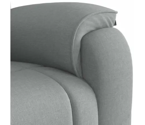 Atlošiamas Masažinis Krėslas, Šviesiai Pilkos Spalvos, Audinys