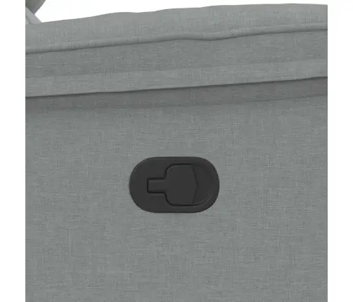 Atlošiamas Masažinis Krėslas, Šviesiai Pilkos Spalvos, Audinys