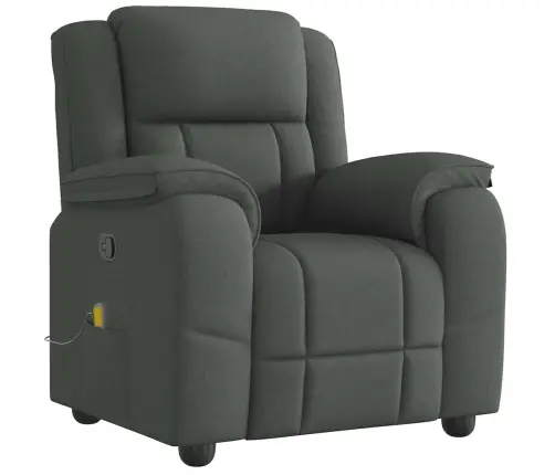 Masāžas Krēsls, Atgāžams, Tumši Pelēks Audums Vidaxl