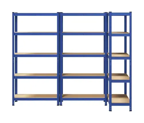 5-Kihilised Hoiuriiulid 3 Tk Sinine Teras Ja Tehispuit