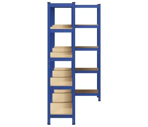 5-Kihilised Hoiuriiulid 3 Tk Sinine Teras Ja Tehispuit