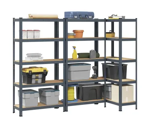 5 Sluoksnių Laikymo Lentynos 3 Vnt Antracito