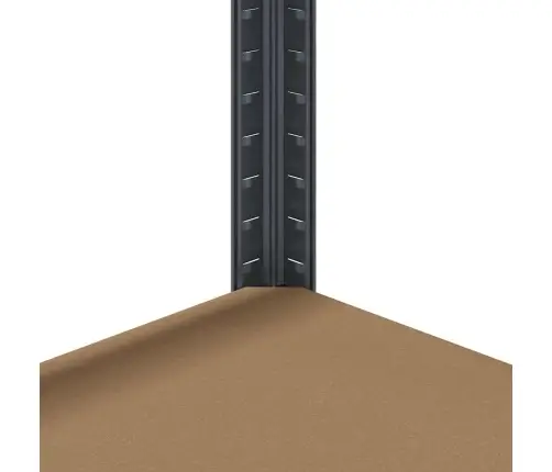 5-Līmeņu Plaukti, 4 Gab., Pelēks Tērauds Inženierijas Koks Vidaxl