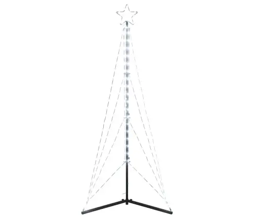 Led Ziemassvētku Eglīte 363 Led Auksti Balts 182 Cm Vidaxl