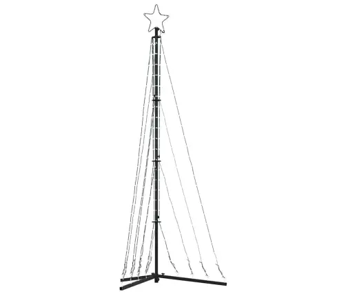Led Ziemassvētku Eglīte 339 Led Auksti Balts 182 Cm Vidaxl