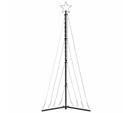 Led Ziemassvētku Eglīte 339 Led Auksti Balts 182 Cm Vidaxl