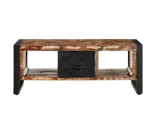 Mitmevärviline Diivanilaud 90X50X36 Cm Taaskasutatud Täispuit