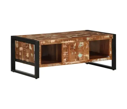 Mitmevärviline Diivanilaud 90X50X36 Cm Taaskasutatud Täispuit