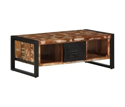 Mitmevärviline Diivanilaud 90X50X36 Cm Taaskasutatud Täispuit