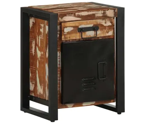 Nakts Skapis Daudzkrāsains 40X30X50 Cm Reģenerēts Masīvkoks Vidaxl