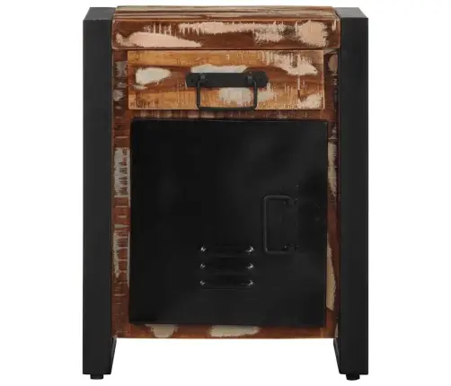 Nakts Skapis Daudzkrāsains 40X30X50 Cm Reģenerēts Masīvkoks Vidaxl