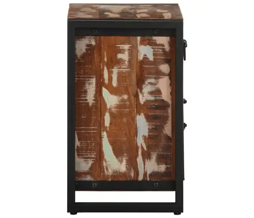 Nakts Skapis Daudzkrāsains 40X30X50 Cm Reģenerēts Masīvkoks Vidaxl