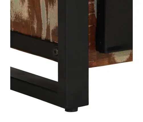 Nakts Skapis Daudzkrāsains 40X30X50 Cm Reģenerēts Masīvkoks Vidaxl