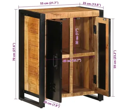 Indauja 55X35X70 Cm Tvirtas Neapdorotos Medienos Mangas