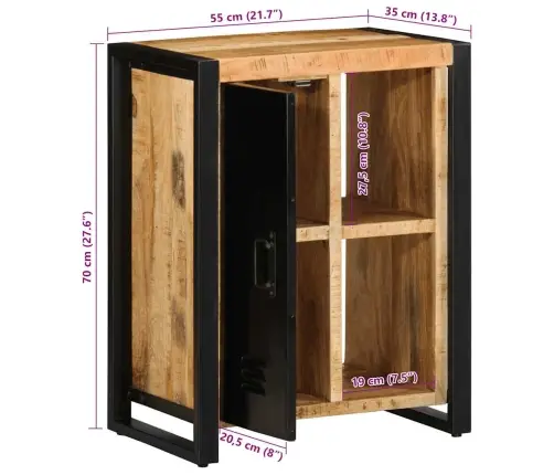 Puhvetkapp 55X35X70 Cm Täispuidust Mango