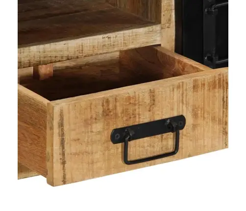 Tv Skapis 100X30X35 Cm Masīv Rough Wood Mango Vidaxl