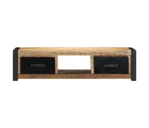 Tv Skapis 100X30X25 Cm Masīv Rough Wood Mango Vidaxl