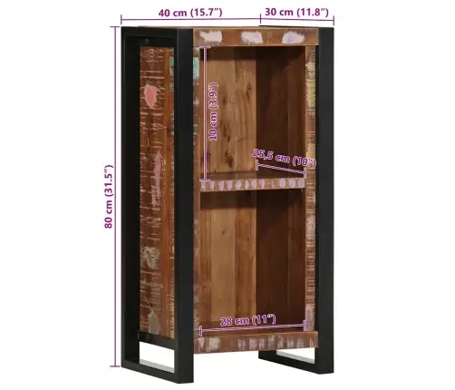 Öökapp 40X30X80 Cm Taaskasutatud Täispuit