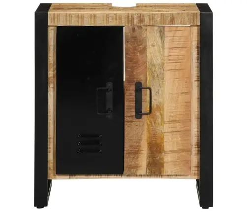 Vannasistabas Skapītis 55X35X60 Cm Ciets Koks Raukšana Mango Vidaxl